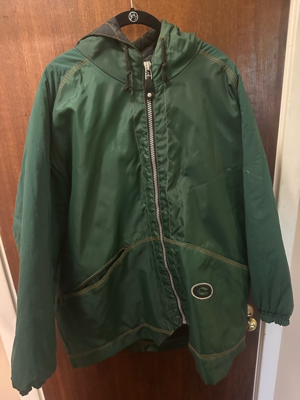 Vintage 90s Gotcha Brand Green Hooded Jacket
